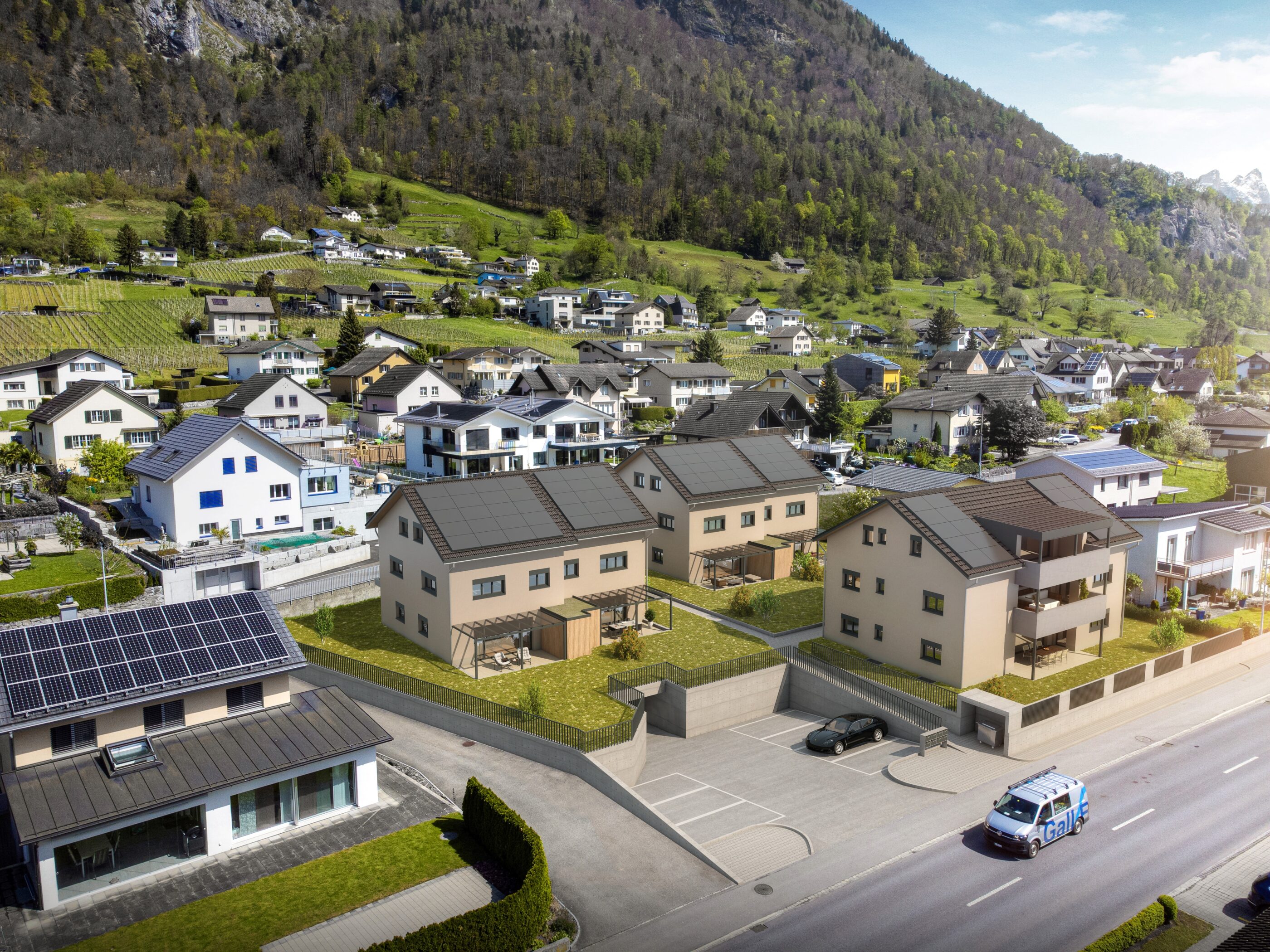 Überbauung Konkordia - Doppeleinfamilienhäuser mitten im sonnigen Heiligkreuz