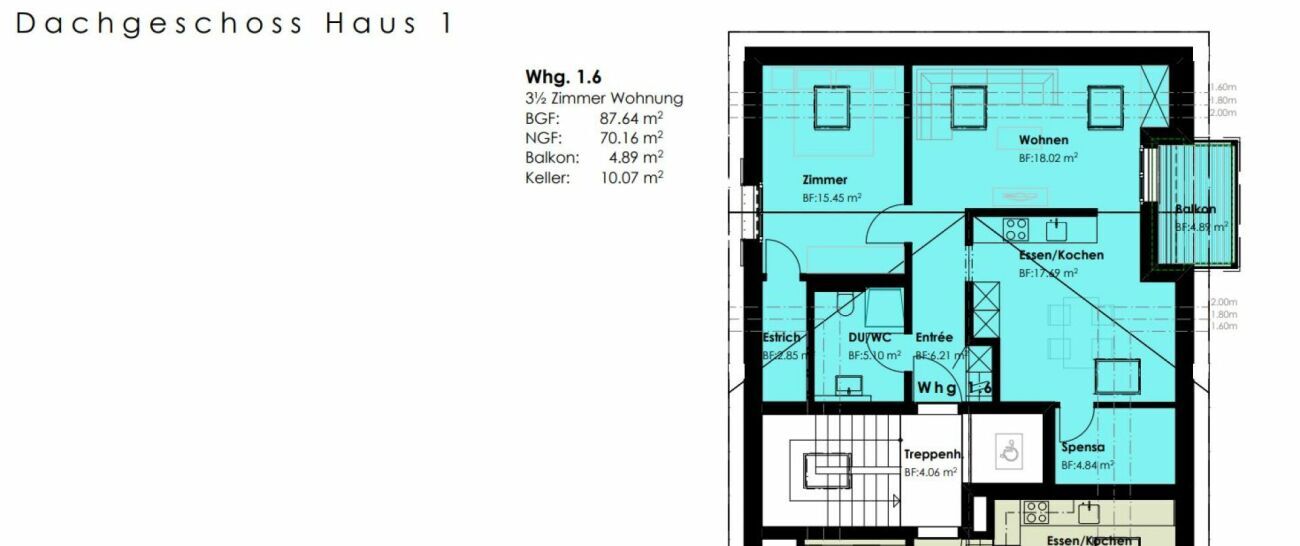 Charmante Neubauwohnung im Dachgeschoss